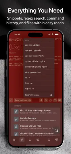 Captura de pantalla de Termix: SSH Client & Terminal en iPhone 5