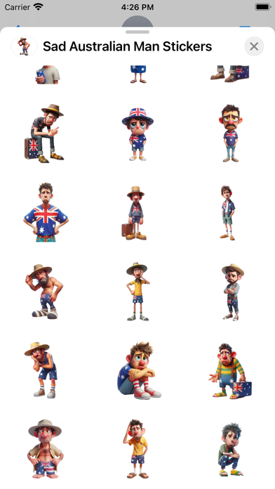 Screenshot #3 pour Sad Australian Man Stickers