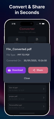 PPTX to PDF Converter Screenshot 3 of 4