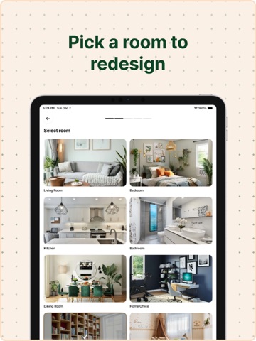 Room Design with AI - Rehome iPad screenshot