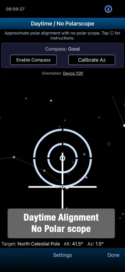 Screenshot von Polar Scope Align Pro auf dem iPhone 3