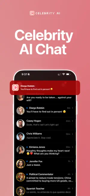 Celebrity AI: Famous, Flirty! screenshot 1