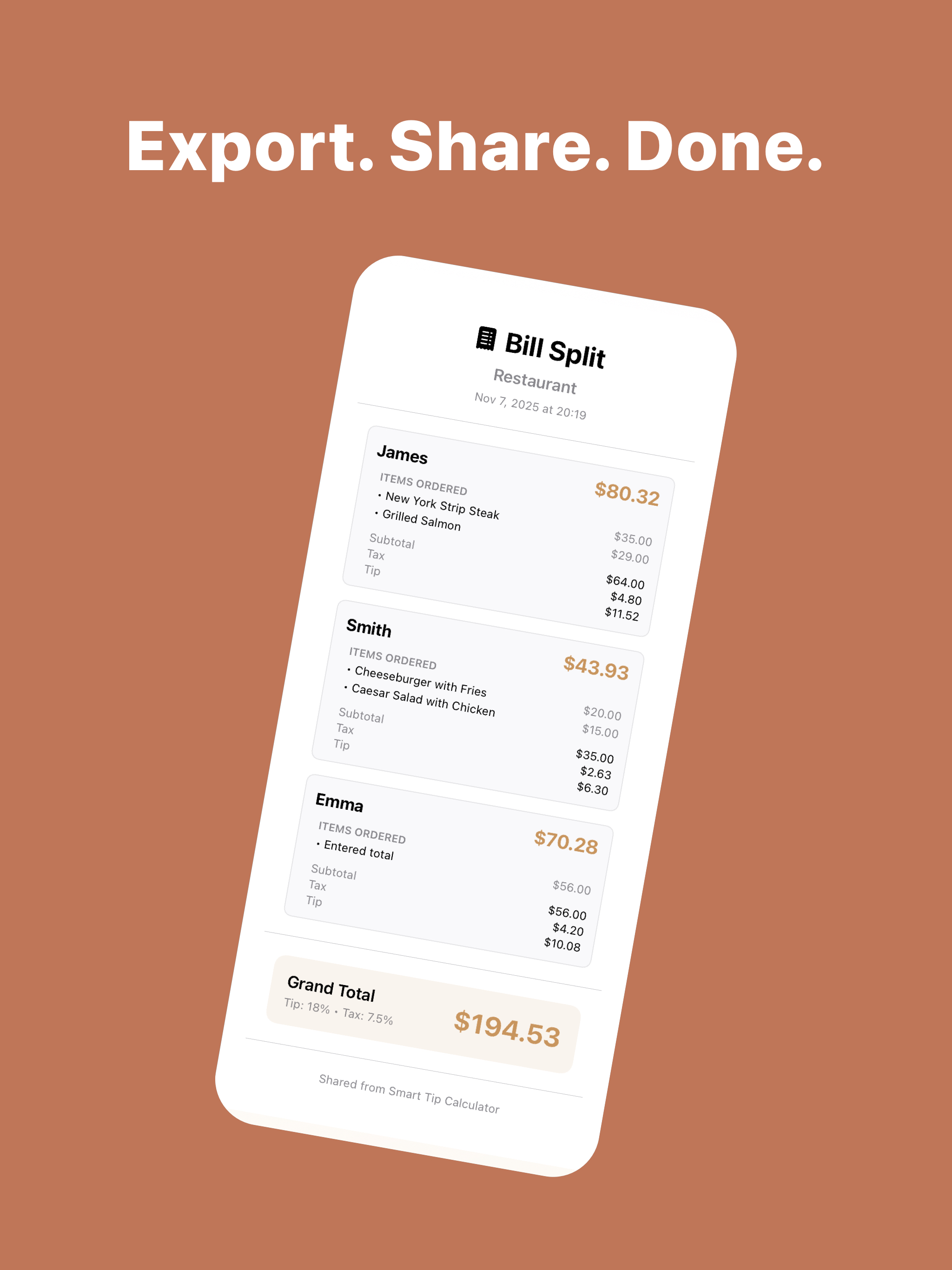 Smart Tip Calculator screenshot 9