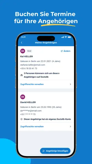 Screenshot von Doctolib - Die Gesundheits-App auf dem iPhone 8