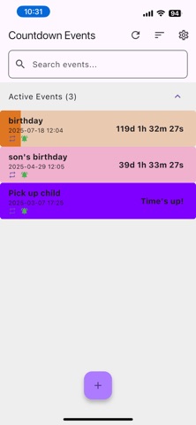 My CountDown screenshot