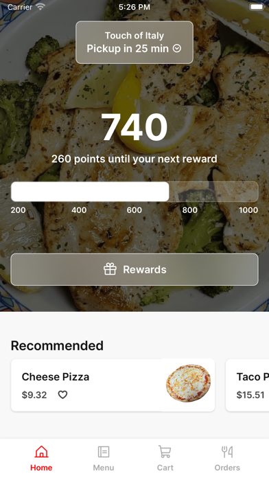 Touch of Italy To Go iPhone screenshot 1 - Food & Drink app
