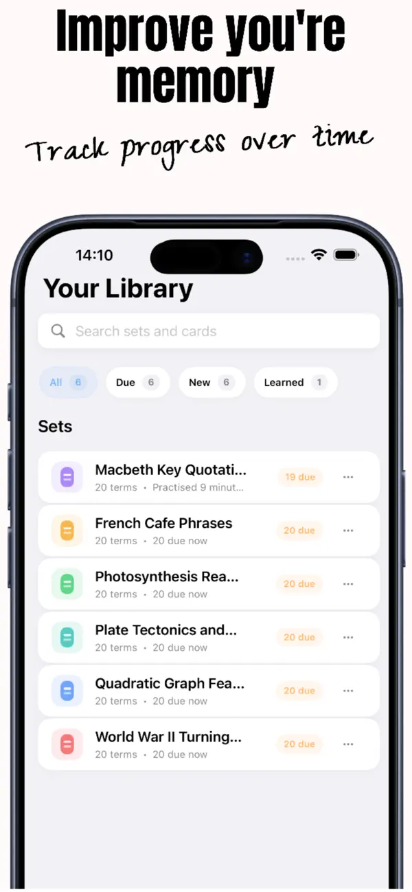 Screenshot #3 pour Flash Study Smart Flashcards