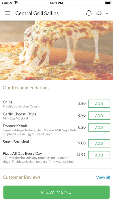 Central Grill Sallins Screenshot