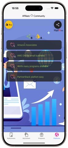 Affiliate'Mee digital market iPhone screenshot