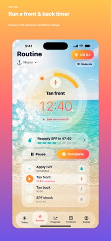 Get Tan: UV Index & SPF Timer iPhone screenshot