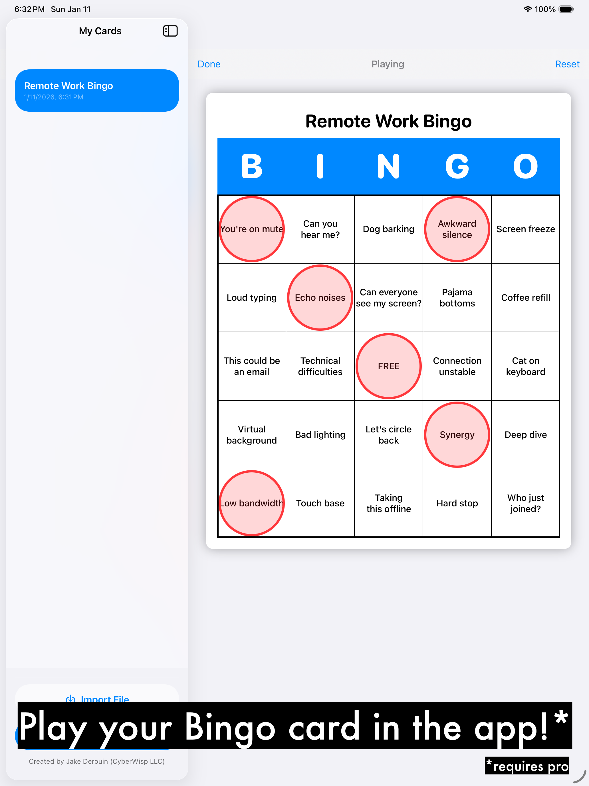 Bingo Card Builder
