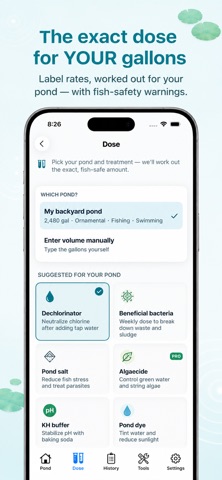 Pond Care: Measure & Dose iPhone screenshot