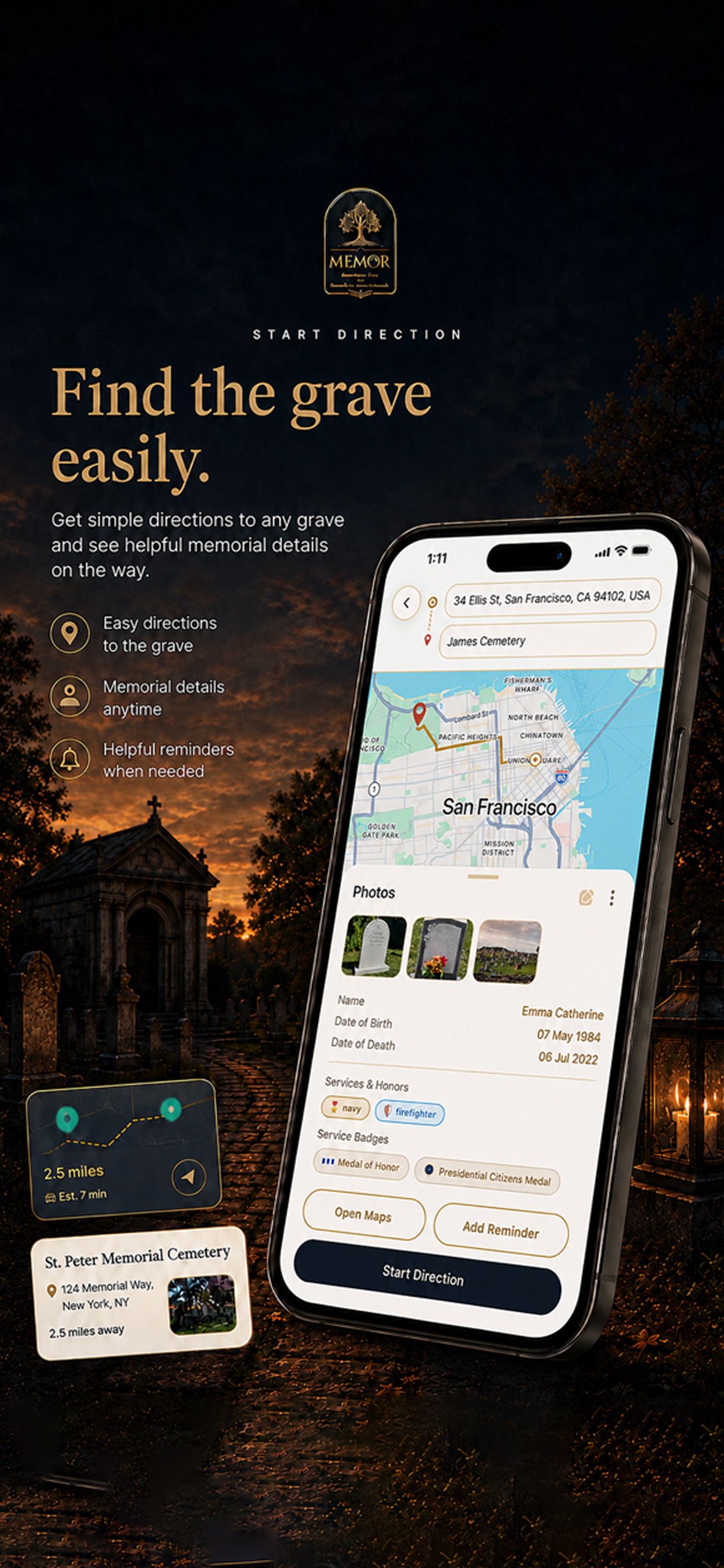 Memor: Gravefinder & Memorial screenshot 2