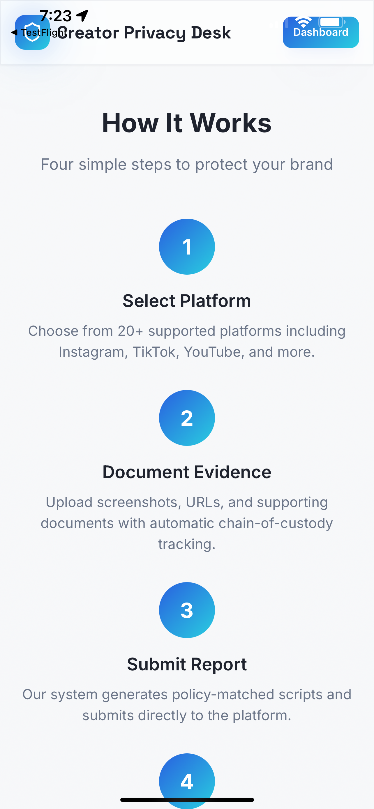 Creator Privacy Desk