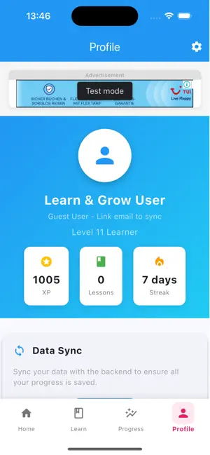 Learn and grow app screenshot 1