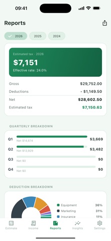 StashTax: Freelance Tax iPhone screenshot