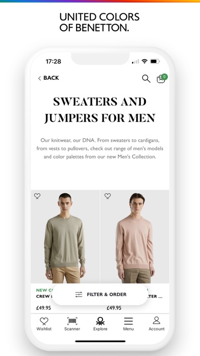 UCB Benetton - Online Apparel Screenshot