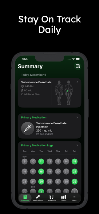 TRT Tracker: Testosterone Log Screenshot 1 of 6