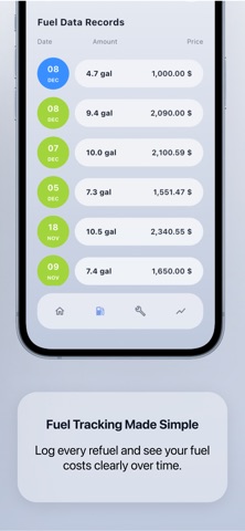 RideLog - Fuel Tracker Screenshot 3 of 8