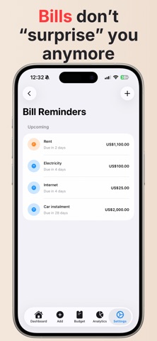 Easy Expense and Budget iPhone screenshot