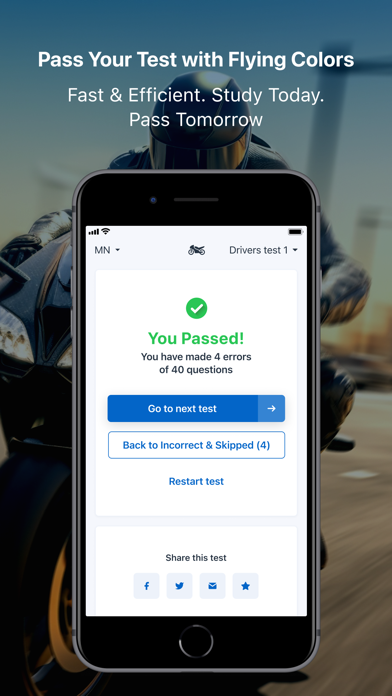 Motorcycle DMV Written Test iPhone screenshot 6 - Education app