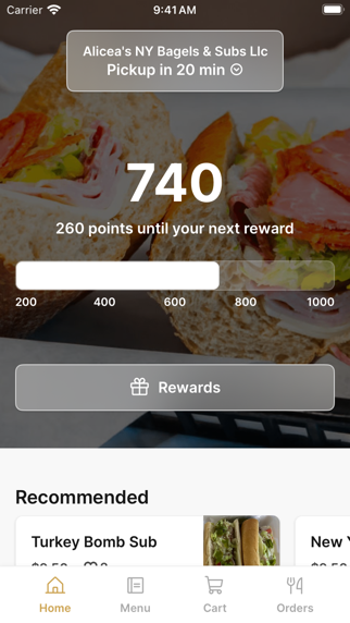 ALICEA'S NY BAGELS app screenshot
