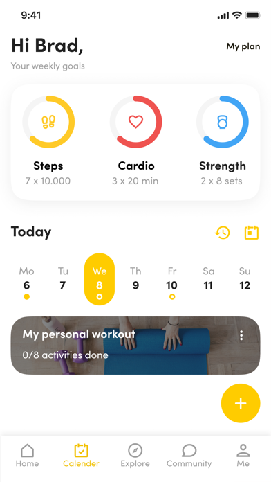 FITNESS ONE APP Screenshot
