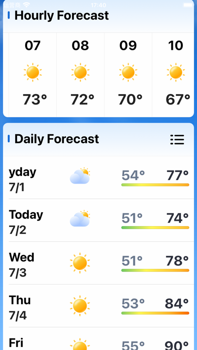 Weather for Seniors Screenshot