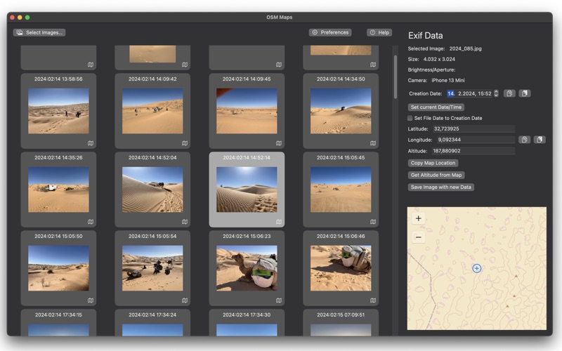 OSM Exif Editor app screenshot