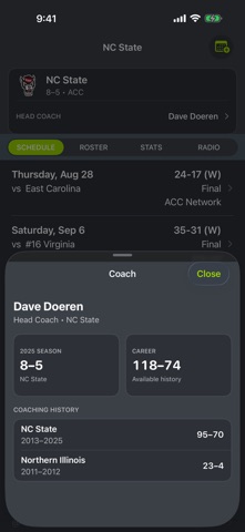 NC State Football App iPhone screenshot
