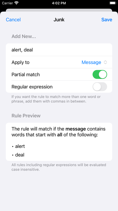 Junkman: A.I. SMS Blocker Screenshot