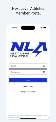 Next Level Athletes iPhone screenshot