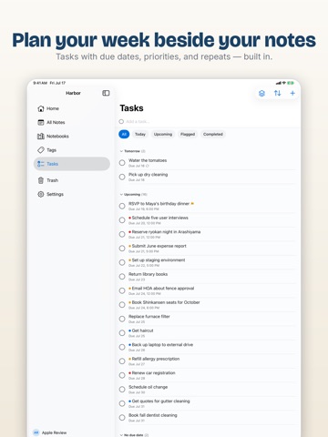 Harbor Notes iPad screenshot