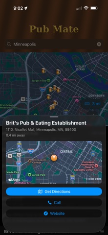 Pub Mate – Find Pubs Nearby iPhone screenshot