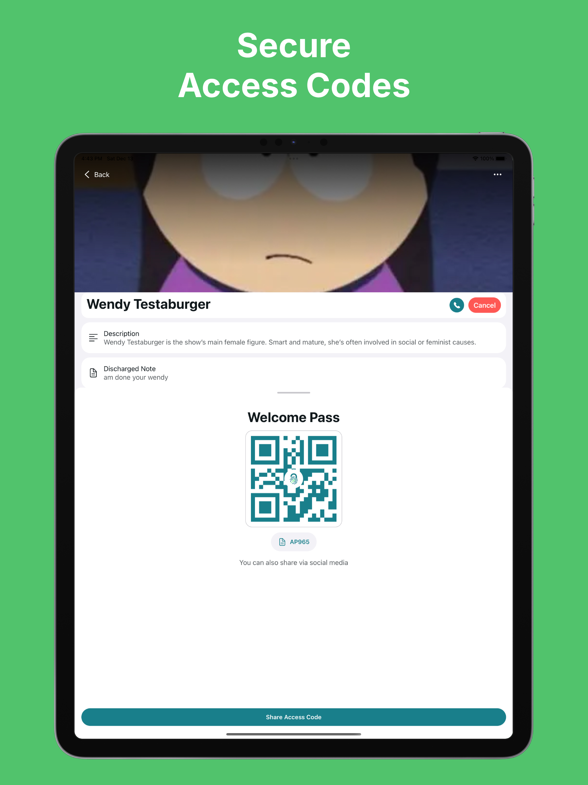 AccessPro: Book a Guest
