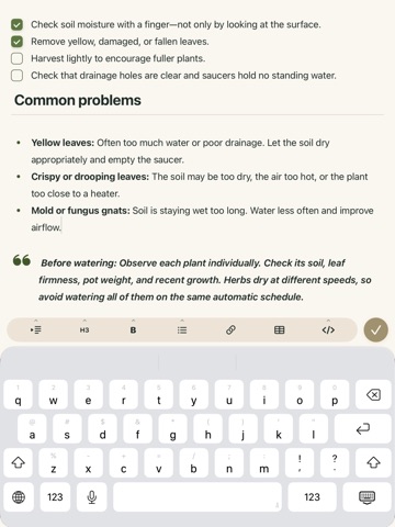 Truffle Journal iPad screenshot