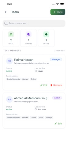 Procurement KSA screenshot