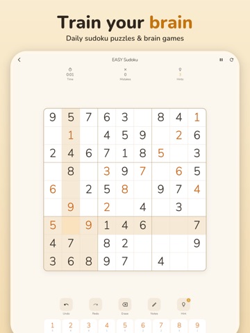 Sudoku Offline: No Ads Puzzle iPad screenshot