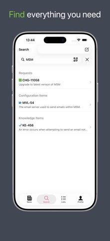 Marval MSM Mobile screenshot