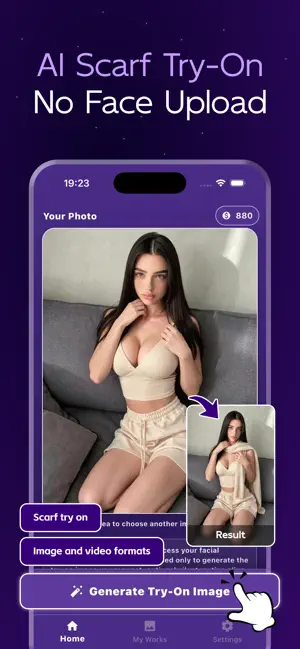 Knott-AI Video Scarf Styling iPhone screenshot 1