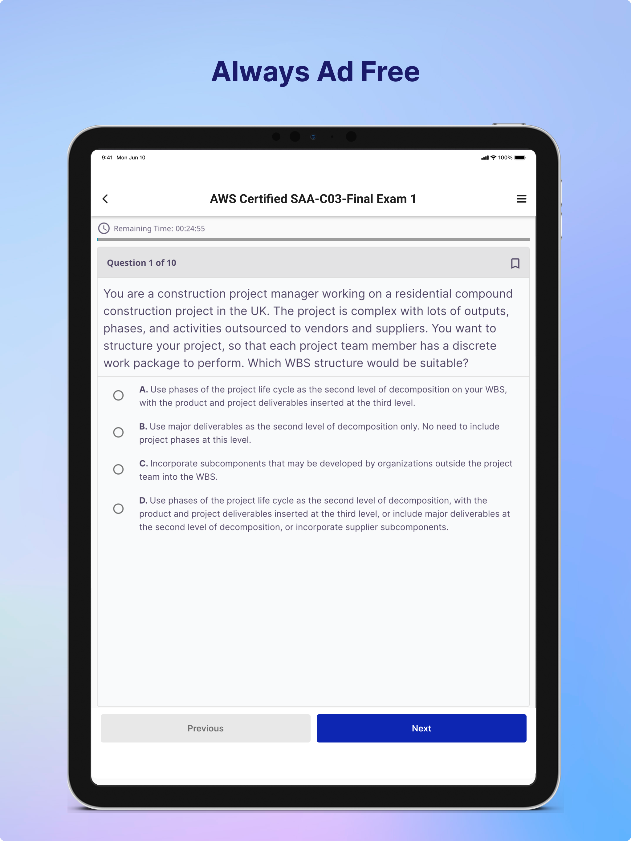 AWS SA Exam Simulator