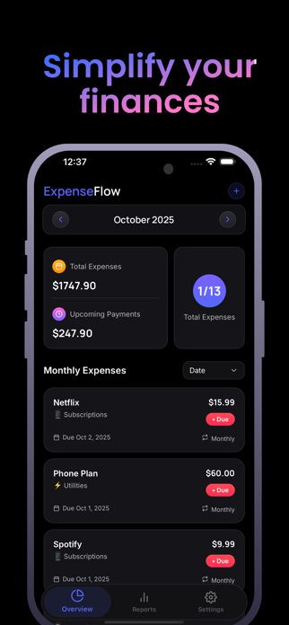 ExpenseFlow: Spending Tracker Screenshot 1 of 3