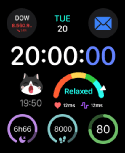 Stress app for Apple Watch Cat