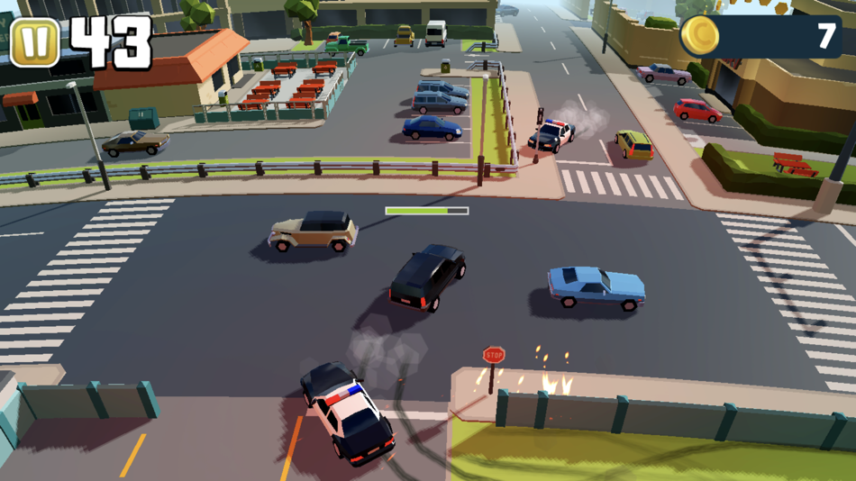 #6. Reckless Getaway 2: Car Chase (iOS) بواسطة: Miniclip.com