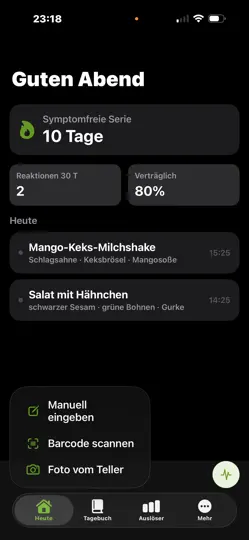 Screenshot von Bauchgefühl auf dem iPhone 2