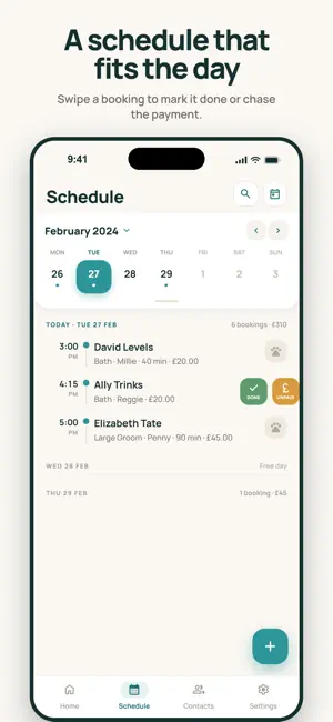 GroomLog: Groom Scheduling screenshot 2