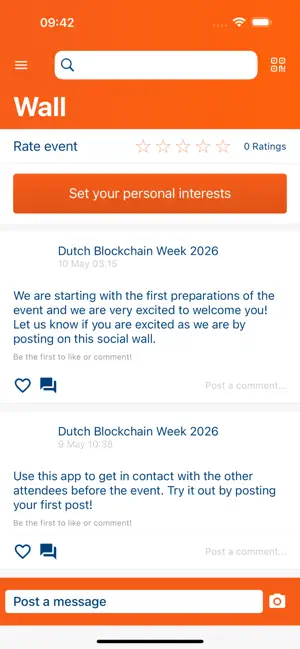 Dutch Blockchain Week 2026 iPhone screenshot 3