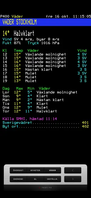 Svensk Text-Tv screenshot 3