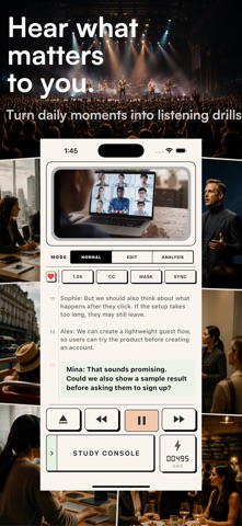 ListeningDrill-AI: Subtitles iPhone screenshot