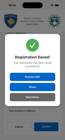 Foreigner Registration screenshot